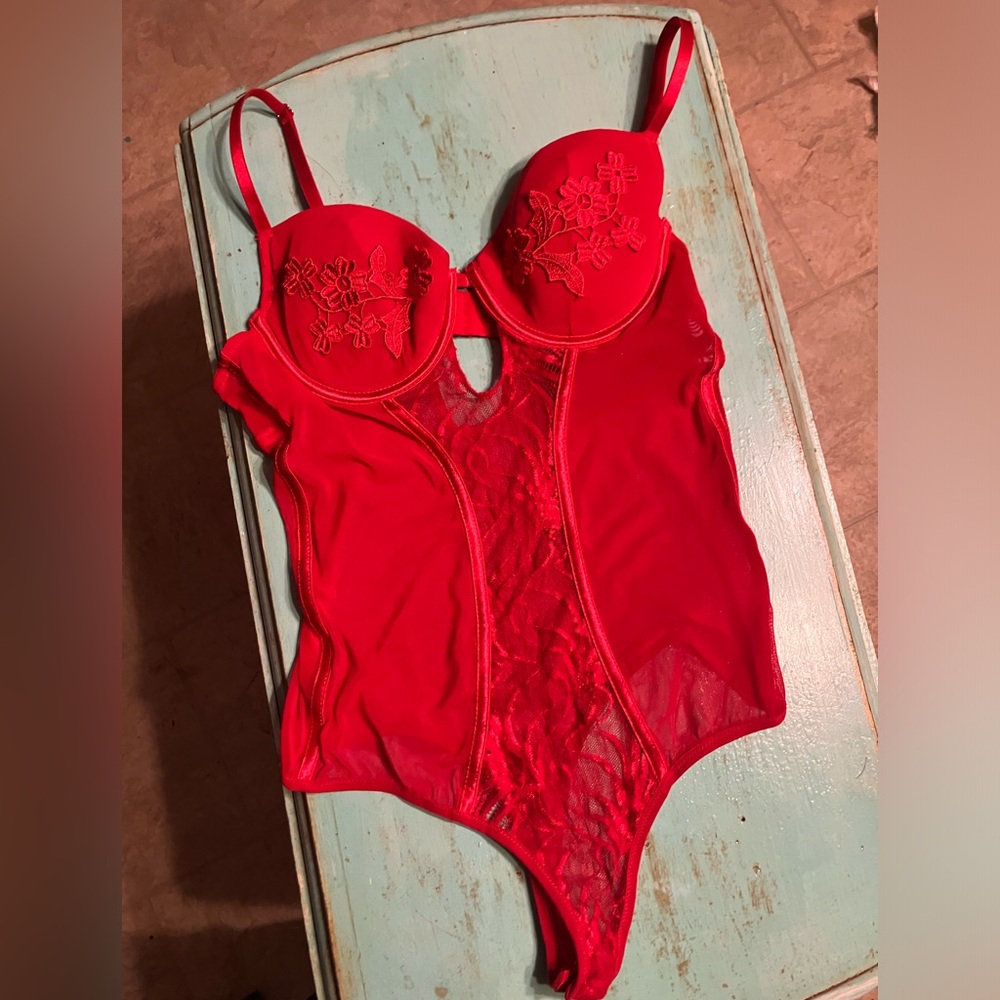 Red Bodysuit Lingerie